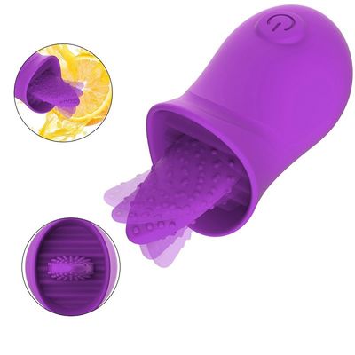 Língua das velocidades de Rohs 10 do CE que lambe o otário oral do vibrador para pares