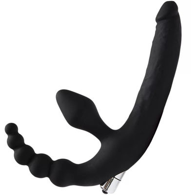 o sexo dobro da massagem LGBT de 14cm brinca o vibrador da tomada da extremidade do vibrador de Strapon