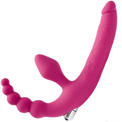 o sexo dobro da massagem LGBT de 14cm brinca o vibrador da tomada da extremidade do vibrador de Strapon