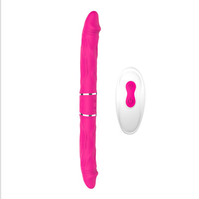 o sexo duplo da ação LGBT de 24.5cm brinca o vibrador dobro magro do ponto de G do dong
