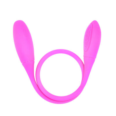 O sexo de controle remoto sem fio de LGBT brinca o vibrador terminado duplo 60mm