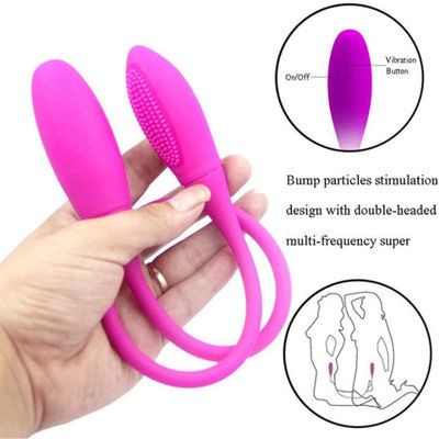 O sexo de controle remoto sem fio de LGBT brinca o vibrador terminado duplo 60mm