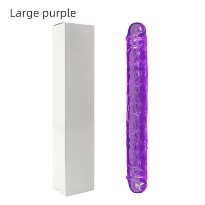 O sexo realístico do silicone LGBT brinca o vibrador dobro 37.4cm da cabeça não para mulheres