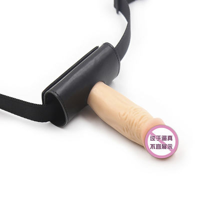 O sexo do vibrador LGBT do dobro da carne brinca a correia no pênis 10cm para pares
